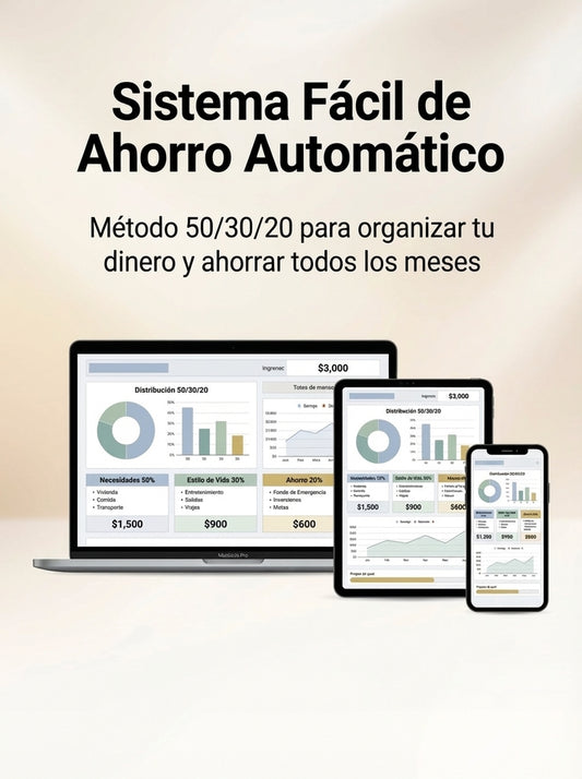 Plantilla FÁCIL de AHORRO AUTOMÁTICO - Método 50\30\20