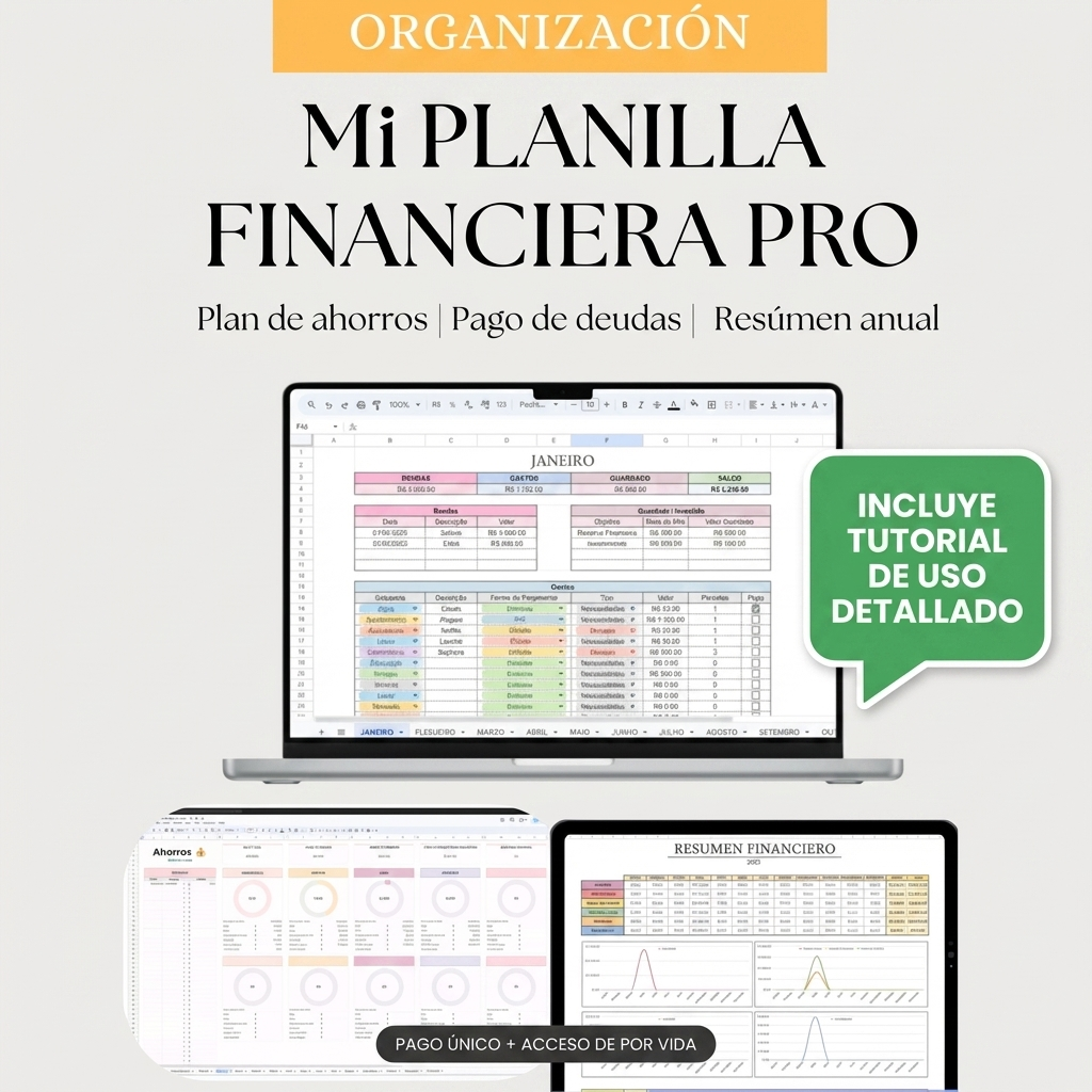 Mi Planilla Financiera PRO - Salda tus deudas y ahorra para tus objetivos