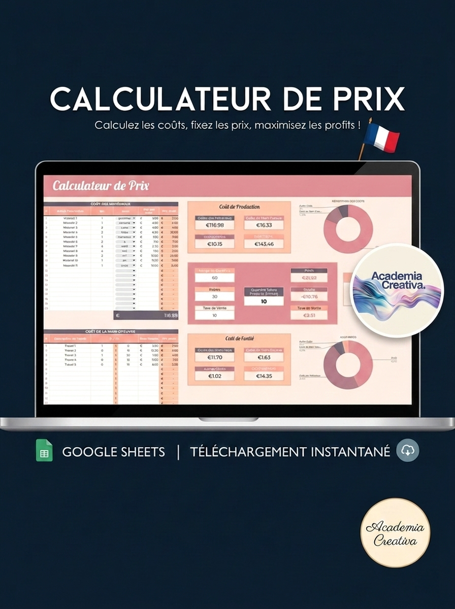 Calculateur de Prix - Calculez les coûts, fixez les prix, maximisez les profits