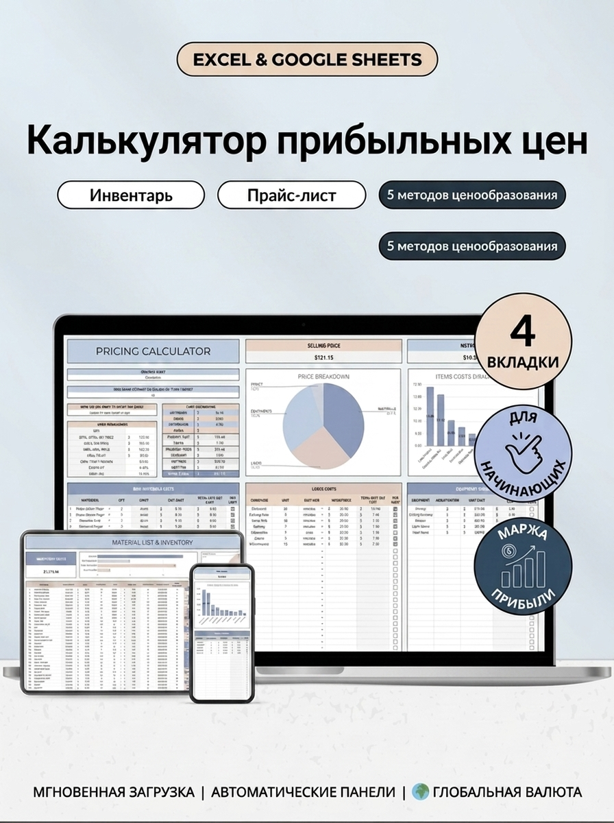 Калькулятор прибыльных цен — рассчитай цену своего продукта за секунды